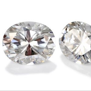 Lab created loose stone oval diamond cut